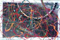 Window Panes #1, an object oriented abstract expressionist acrylic painting. Click to see...