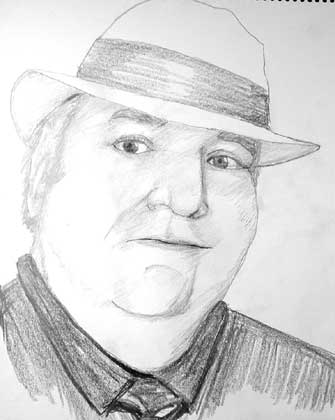 The Media Guy, graphite on 10x14 paper by Pagani, 2006
