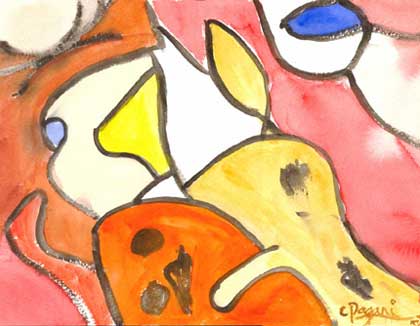 Dog Dance abstract painting