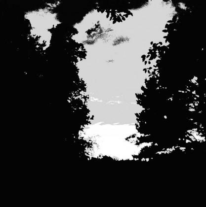 Sunset, a black and white photography-based abstract, 36x36 gallery wrapped canvas