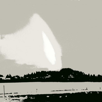 Rainbow With Flooded Fields Abstract on canvas