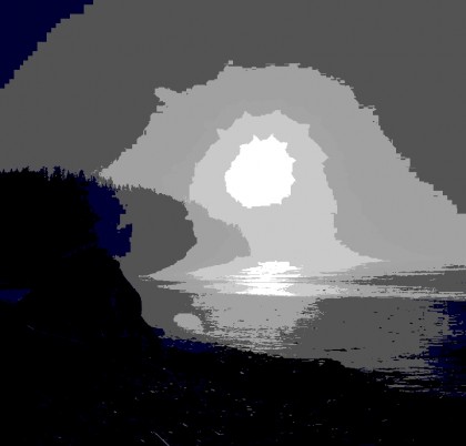 Sun and Beach photography-based abstract art piece