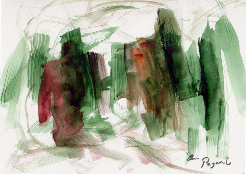 Abstract Watercolor on paper - 51 by Pagani