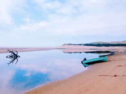 Sand Lake and Boat, Sandlake, Oregon - iPhone
